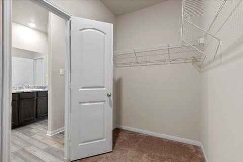 View of walk in closet